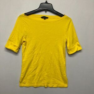 Lauren Ralph Lauren Women Short Sleeve Tee T-Shirt Size Medium Yellow M147 -28